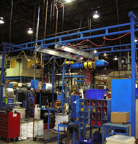 Free standing Gorbel crane system