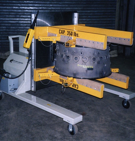 Electric powered clamp and rotate