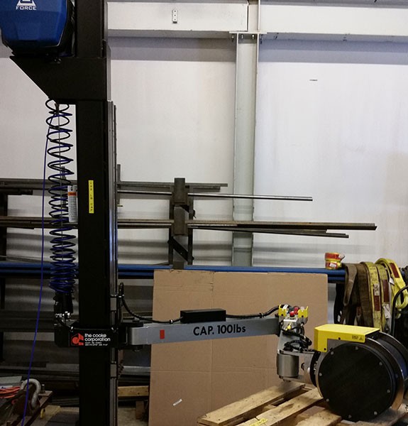 Column Mounted reach in style articulating arm